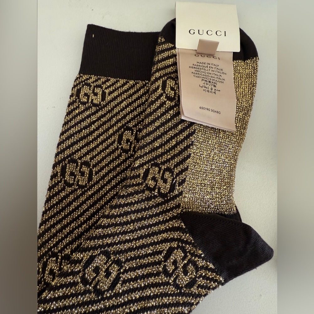 Gucci Black and Gold Socks
